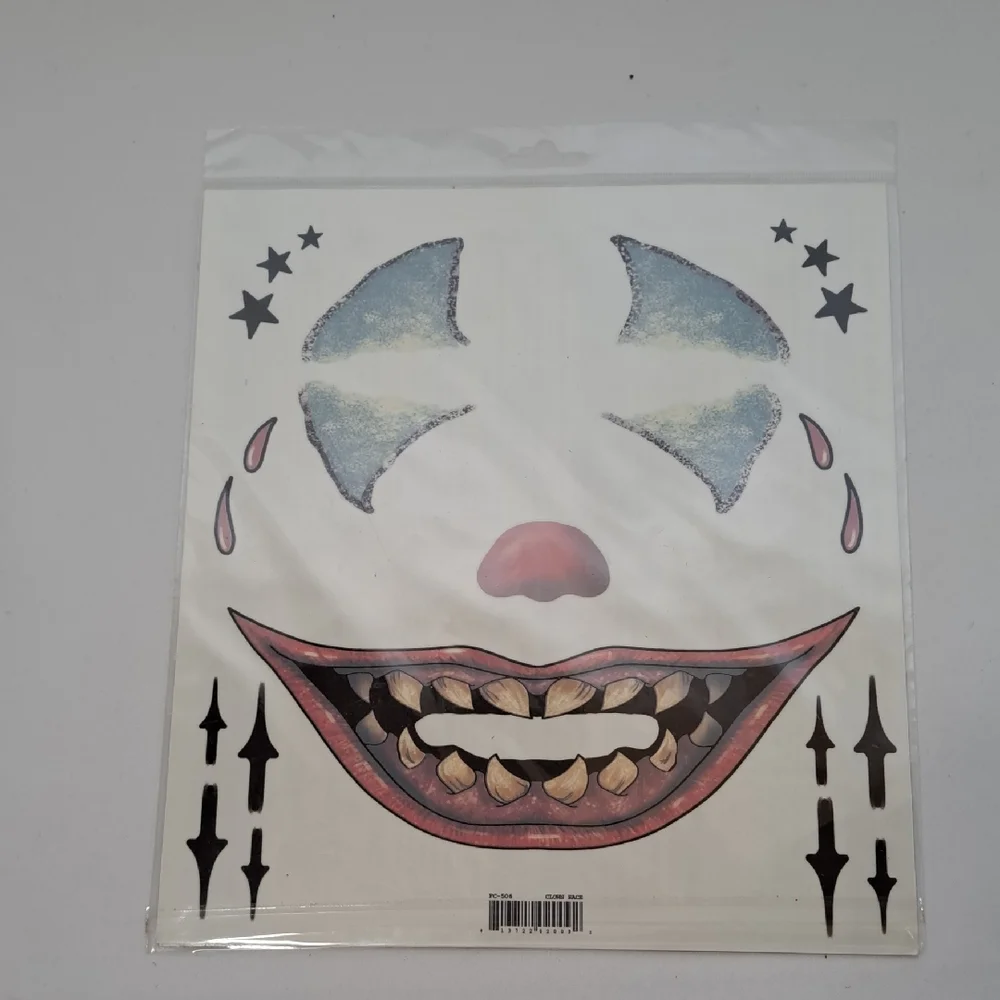 Clown Face Temporary Tattoo Kit